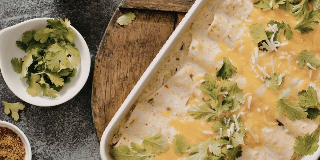 Creamy White Fish Enchiladas