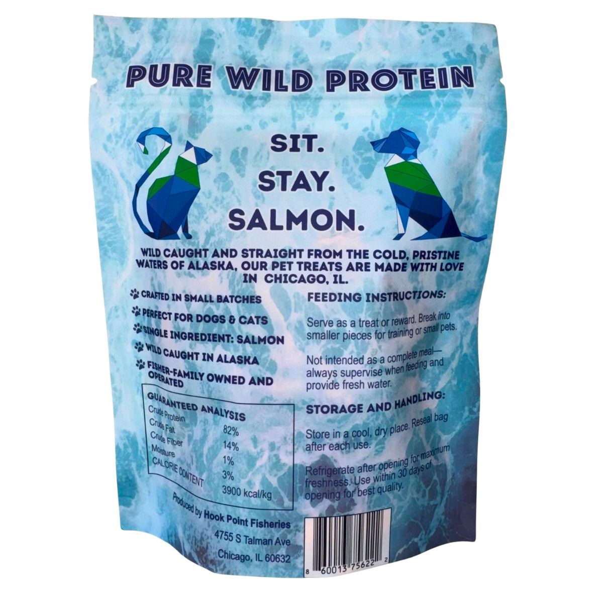 Wild Cuts  Wild Cuts - Freeze Dried Sockeye Salmon Pet Treats - 5 Pack